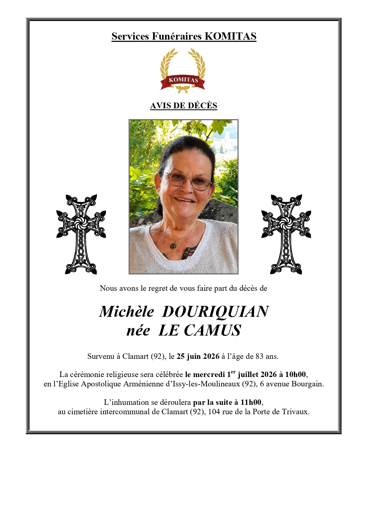 Avis de décès