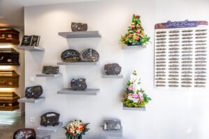 plaques funeraire fleurs